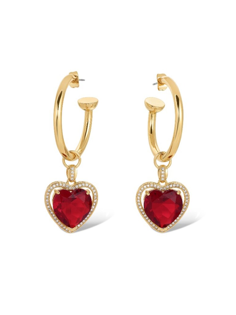 Ruby Heart Hoops - Vanessa Mooney